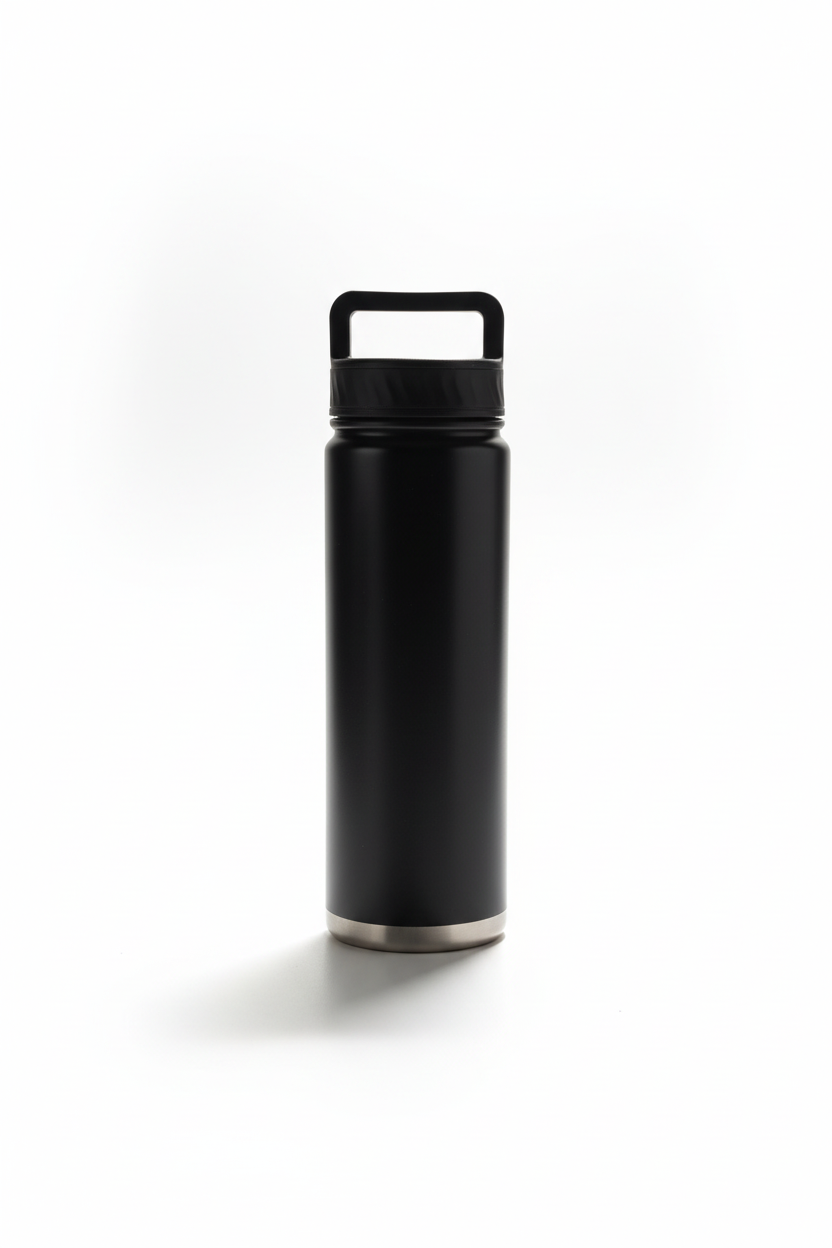 Professional Black Water Bottle Product Photo