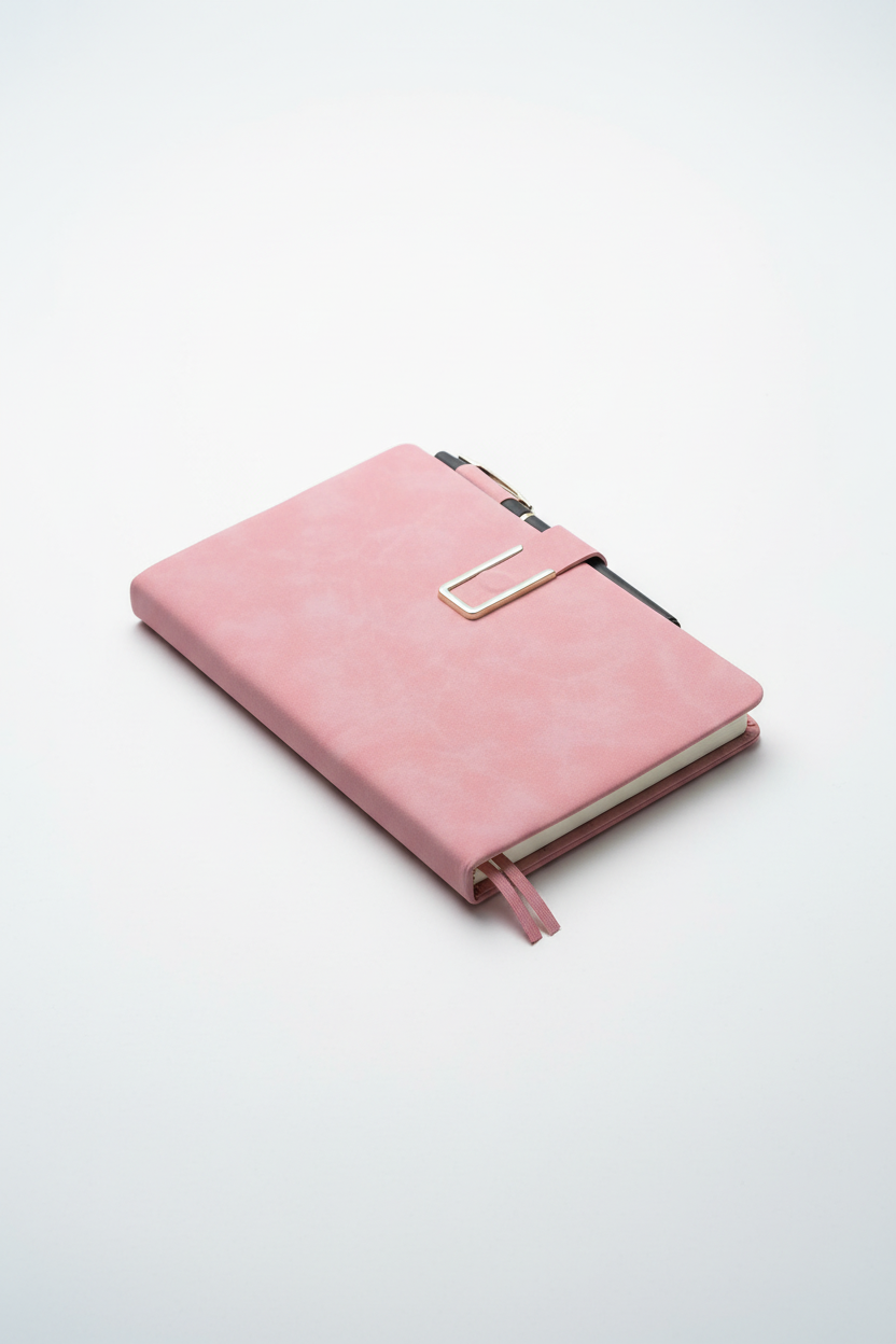 Custom Faux Leather Notebook + Free Pen